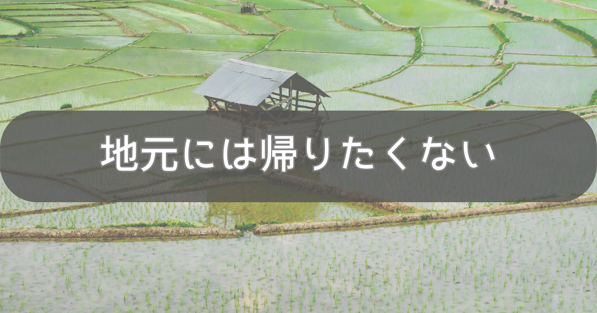 地元が嫌いで帰りたくない？嫌な理由と帰らないための言い訳を紹介 - ボンでもブログ！！